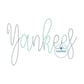 YANKEES Chenille Yarn Applique Embroidery Design Machine Embroidery Script Six Sizes 5x7, 8x8, 9x9, 6x10, 7x12, and 8x12 Hoop