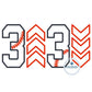 three up three down digitized embroidery stitch design