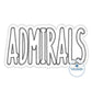 ADMIRALS Two Layer Applique Embroidery Design Machine Embroidery Two Color ZigZag Edge Four Sizes 5x7, 8x8, 6x10, 8x12 Hoop