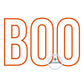 BOO Applique Machine Embroidery Design Satin Stitch Four Sizes 5x7, 8x8, 6x10, 8x12 Hoop
