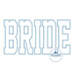 Bride Applique Embroidery Satin Stitch Design Four Sizes 5x7, 8x8, 6x10 and 7x12 Hoop