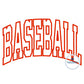 Baseball Arched Satin Applique Machine Embroidery Design Two Sizes 6x10 and 7x12 Hoop