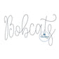 BOBCATS Chenille Yarn Applique Embroidery Script Design Machine Embroidery Four Sizes 5x7, 8x8, 6x10, 7x12 Hoop