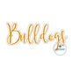BULLDOGS Script Embroidery with Bean Stitch Outline Satin Stitch Four Sizes 5x7, 8x8, 6x10, and 7x12 Hoop
