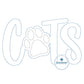 Cats Raggy Applique Embroidery Paw Print Design Machine Embroidery Four Sizes 5x7, 8x8, 6x10, and 7x12 Hoop