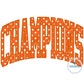 CHAMPIONS Arched Satin Applique Embroidery Design Mascot Three Sizes 6x10, 7x12, and 8x12 Hoop