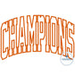 CHAMPIONS Arched Satin Applique Embroidery Design Mascot Three Sizes 6x10, 7x12, and 8x12 Hoop