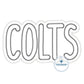 COLTS Applique Embroidery Two Layer Design Machine Embroidery Two Color ZigZag Edge Three sizes