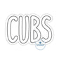 CUBS Two Layer Applique Embroidery Machine Embroidery Two Color ZigZag Edge Four Sizes 5x7, 6x10, 8x8, 8x12 Hoop