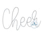 Cheer Chenille Yarn Applique Embroidery Design Four Sizes 5x7, 8x8, 6x10, and 7x12 Hoop