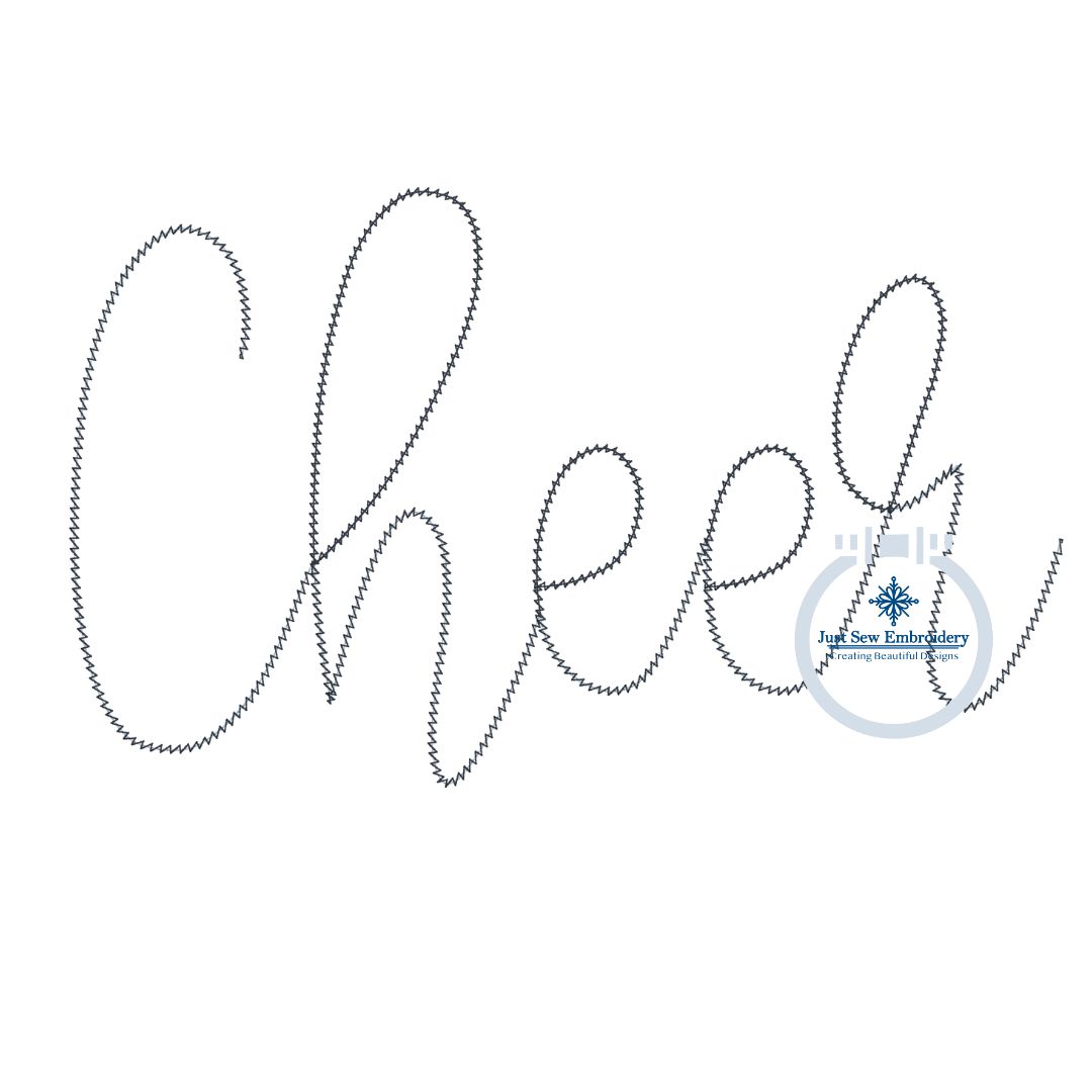 Cheer Chenille Yarn Applique Embroidery Design Four Sizes 5x7, 8x8, 6x10, and 7x12 Hoop