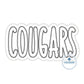 COUGARS Two Layer Applique Embroidery Design Machine Embroidery Two Color ZigZag Edge Four Sizes 5x7, 8x8, 6x10 and 8x12 Hoop