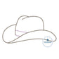 Cowboy Hat Applique Embroidery with Zigzag Edge Stitch in Three Sizes 5x7, 6x10, and 8x12 Hoop