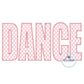 Dance Block Applique Embroidery Design Zigzag Edge Four Sizes 5x7, 8x8, 6x10, and 8x12 Hoop