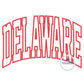 DELAWARE Arched Applique Embroidery Satin Stitch Design DE Three Sizes 6x10, 7x12 and 8x12 Hoop