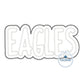 EAGLES Two Layer Applique Embroidery Machine Embroidery Two Color ZigZag and Satin Edge 8x12 Hoop