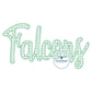 FALCONS Script Applique Embroidery Design Machine Embroidery ZigZag Edge Four Sizes 5x7, 8x8, 6x10, 7x12 Hoop