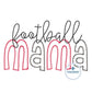Football MAMA Raggy and Zigzag Applique Machine Embroidery Design Four Sizes 5x7, 8x8, 6x10, and 8x12 Hoop