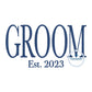 GROOM Established Embroidery Design Tall Serif Font Satin Stitch Four Sizes 5x7, 6x10, 8x8, and 7x12 Hoop