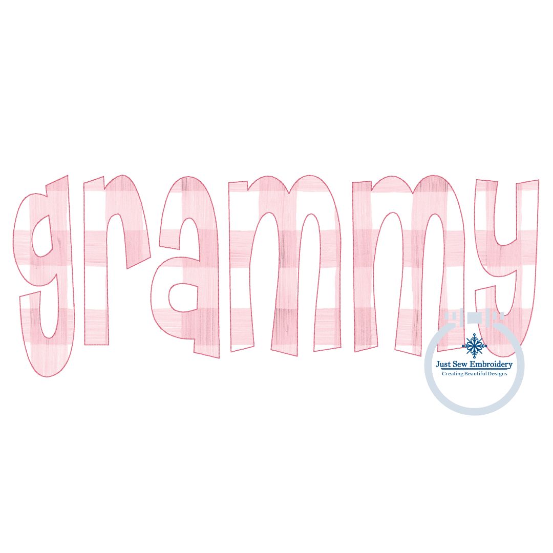 Grammy Embroidery Design 3 Finishing Stitches Two Sizes Grandma Mother's Day Gift 8x12 and 5x7 hoops