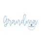 Grandma Skinny Script Embroidery Design Satin Stitch Grandma Four Sizes 5x7, 8x8, 6x10, and 7x12 Hoop