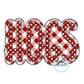 HOGS Two Layer Design Applique Machine Embroidery Two Color ZigZag Edge 8x12 Hoop