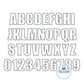 IMPACT Zigzag Applique Embroidery Font Three Sizes 2 inch, 3 inch, 4 inch, Native BX