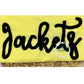 JACKETS Script Chenille Yarn Applique Design Machine Embroidery Four Sizes 5x7, 8x8, 6x10, 7x12 Hoop