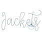 JACKETS Script Chenille Yarn Applique Design Machine Embroidery Four Sizes 5x7, 8x8, 6x10, 7x12 Hoop