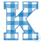 K Varsity Applique Zigzag Stitch Embroidery Design Kentucky KY Five Sizes 4in, 5in, 6in, 7in, 8in Hoop
