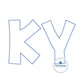 KY Applique Embroidery Kentucky Chunky Block Machine Embroidery Sizes 8x8, 6x10, and 8x12 Each With Bean (raggy) Stitch and Zigzag Stitch