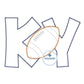 KY with Football Applique Embroidery Zigzag Edge Stitch Quick Stitch Kentucky Four Sizes 5x7, 6x10, 8x8, 8x12 Hoop