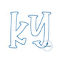 KY Applique Embroidery Raggy and ZigZag Stitch Kentucky 4 Sizes 5x7, 6x10, 8x8, 8x12 8 Designs