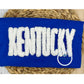KENTUCKY Skinny Chenille Yarn Applique Embroidery Kentucky Two Sizes 10 and 12 Inches Wide