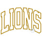 LIONS Arched Applique Embroidery Design Machine Embroidery Six Sizes Satin Stitch 4x4, 5x7, 8x8, 6x10, 7x12, 8x12 Hoop