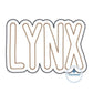 LYNX Two Layer Applique Embroidery Design Machine Embroidery Two Color ZigZag Edge Four Sizes 5x7, 8x8, 6x10, 8x12 Hoop