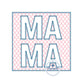 MAMA Applique Embroidery Zigzag Design Patch with Cutout Letters Two Sizes 6x10 8x12 Hoop