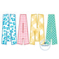 MAMA Tall Block Applique Embroidery Design Multicolor Zigzag Edge Stitch Mother's Day Gift Four Sizes 5x7, 8x8m 6x10, and 7x12 Hoop