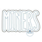 MINERS Applique Embroidery Two Layer Zigzag Design Machine Embroidery Four Sizes 5x7, 8x8, 6x10 and 7x12 Hoop