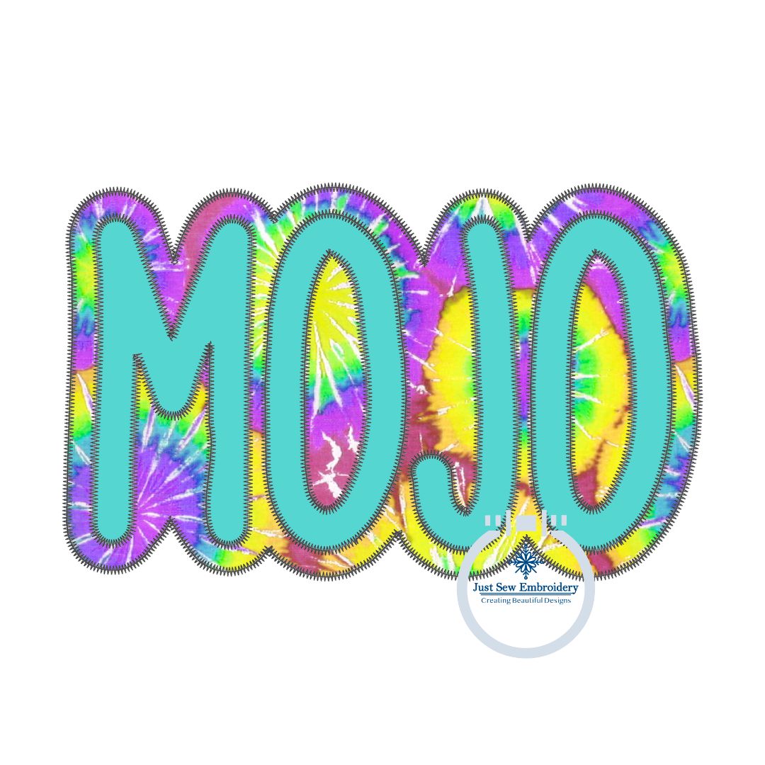 Mojo Lettering MOJO Applique Embroidery Design