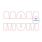 MOM Split Applique Embroidery Design Diamond Stitch Mother's Day Thanksgiving Gift Six Sizes 4x4, 5x7, 5x12, 8x8, 6x10, and 8x12 Hoop