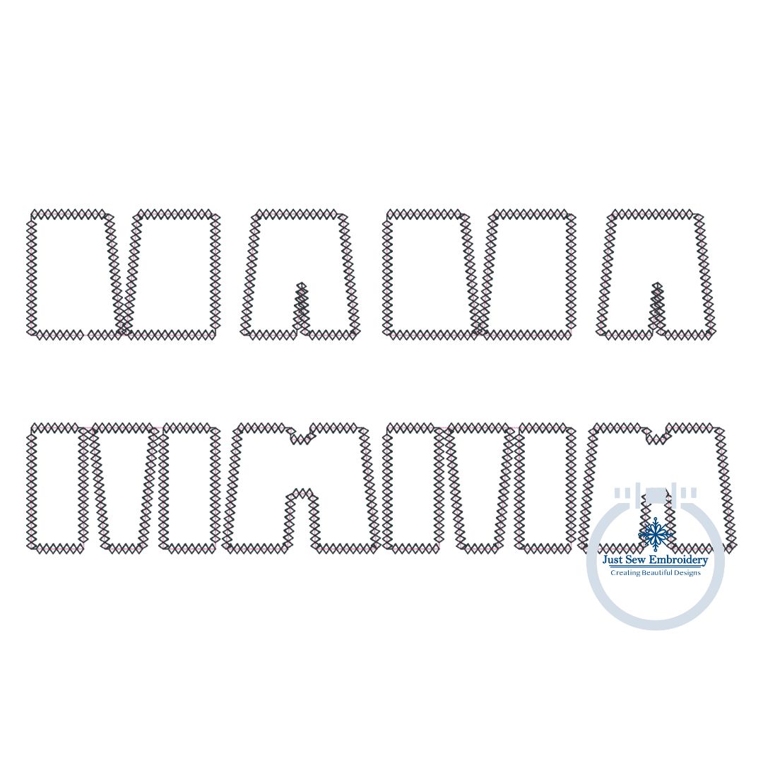 MAMA Split Applique Embroidery Design Diamond Stitch Mother's Day Two Sizes 6x10 and 8x12 Hoop