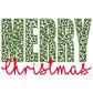 Merry Christmas Applique Machine Embroidery Design with Zigzag Finishing Stitch and Satin Script Five Sizes 4x4, 5x7, 8x8, 6x10, 8x12 Hoop