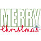 Merry Christmas Applique Machine Embroidery Design with Zigzag Finishing Stitch and Satin Script One Sizes 8x12 Hoop