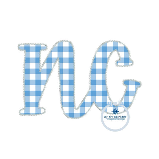 NC Applique Embroidery Design Zigzag Three Sizes 5x7, 6x10, and 8x12 hoop North Carolina