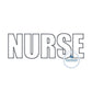 NURSE Block ZigZag Applique Embroidery Nursing Nurses Shirt Design Three Sizes 5x7, 6x10 and 8x12 Hoop