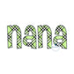 Nana Embroidery Applique Design ZigZag Edge Four Sizes 5x7, 8x8, 6x10, 8x12 Hoop Grandma Mother's Day Gift