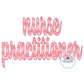 NURSE PRACTITIONER Script ZigZag Applique Embroidery Nursing Nurses Shirt Design Three Sizes 6x10, 7x12 and 8x12 Hoop