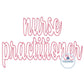 NURSE PRACTITIONER Script ZigZag Applique Embroidery Nursing Nurses Shirt Design Three Sizes 6x10, 7x12 and 8x12 Hoop
