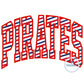 Pirates Arched Applique Embroidery Design Machine Embroidery Satin Edge Five Sizes 5x7, 8x8, 6x10, 7x12, and 8x12 Hoop